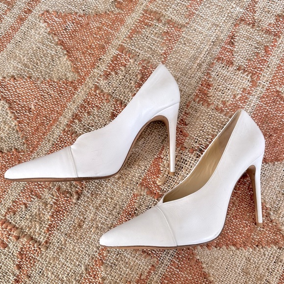 Alexandre Birman 100mm Clarice White Leather Pointy Pump 40.5 - Picture 4 of 12